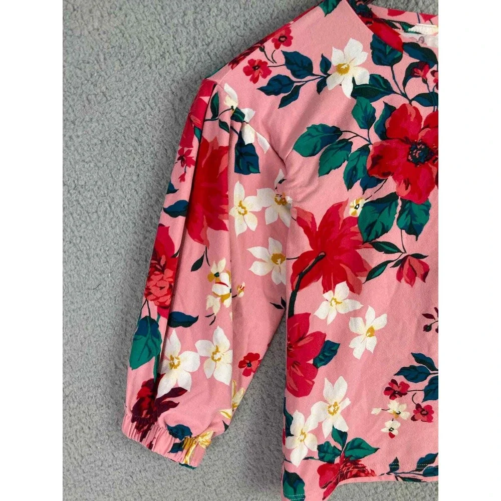 Old‎ Navy Girls Pink Floral Top Long Sleeve Shirt Size Small Casual Fashion Cute